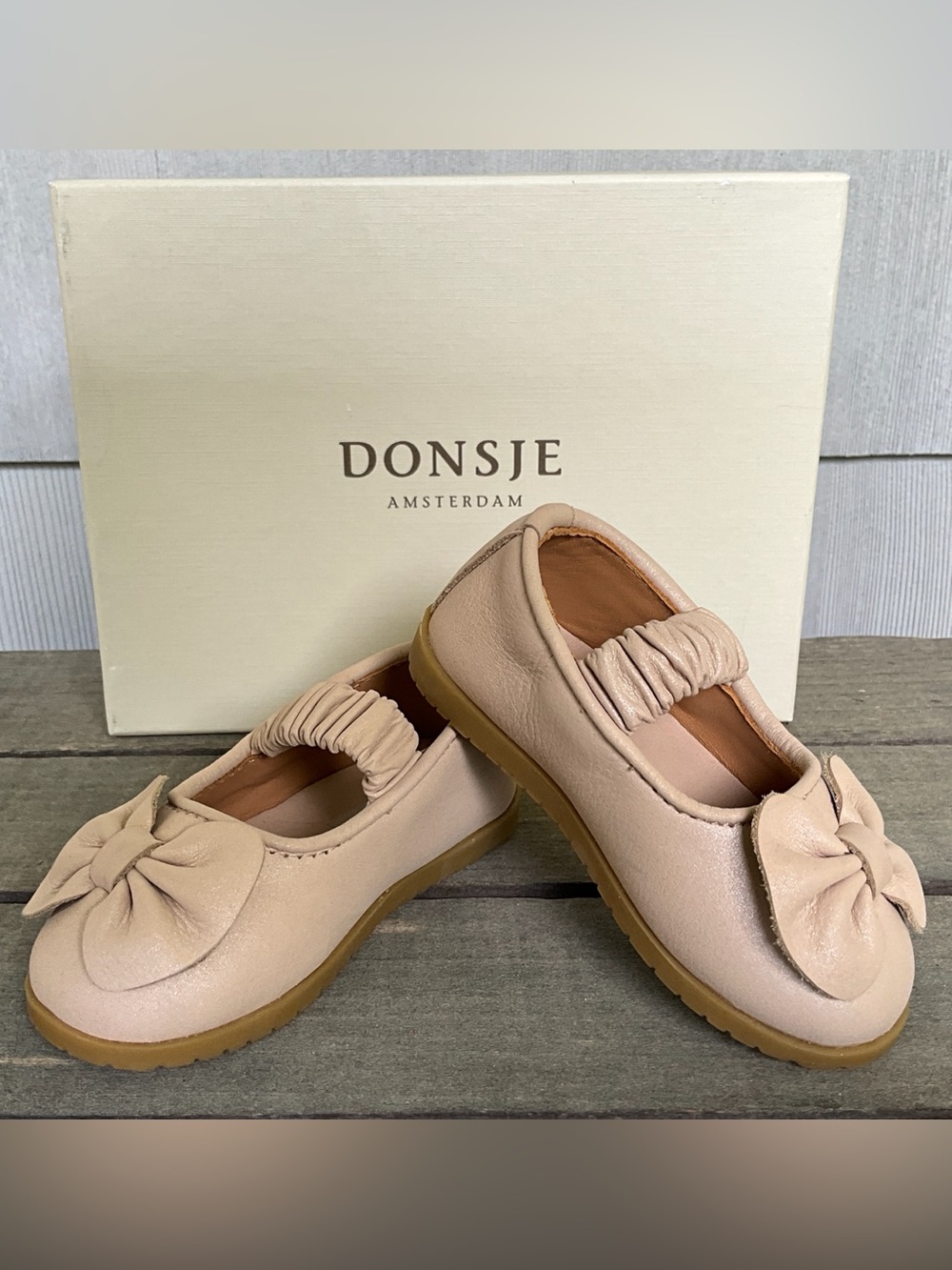 Donsje Sylah Ballerinas Mary Jane Flat Dress Shoes Powder Pink Nubuck Sz 4 EU 20